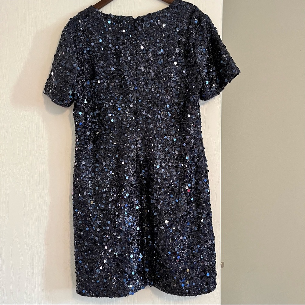 Sparkly, sequinned dress perfect for holiday parties.
